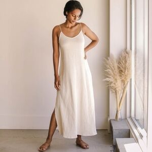 NEW Bahhgoose Rose Dress Wheat S/M